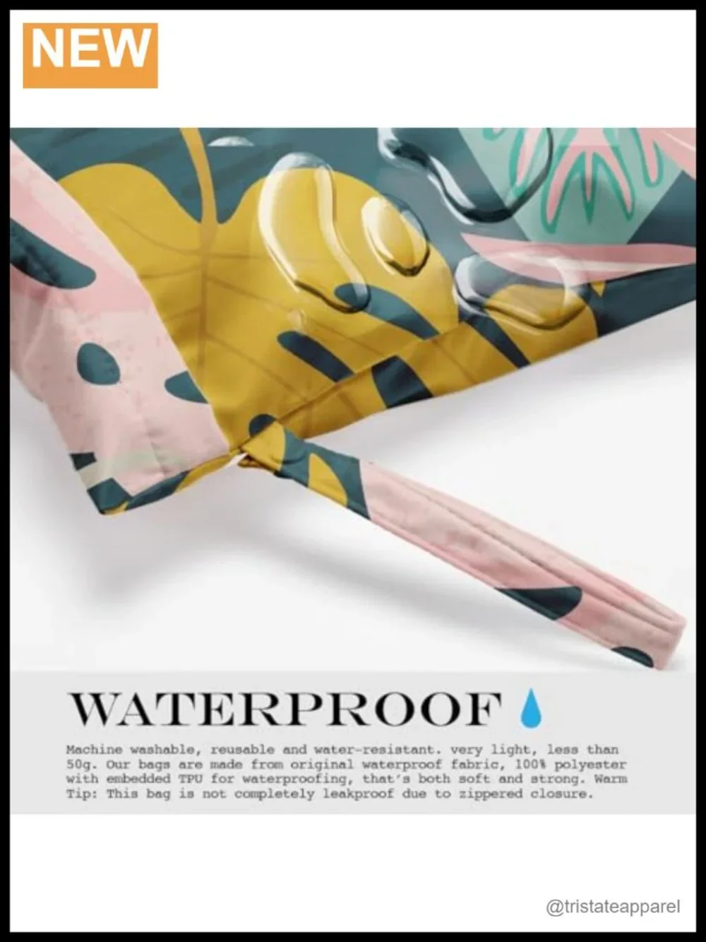 Wet Dry Bag for Swimsuits Travel Pool Diapers Gym Clothes Waterproof TPU